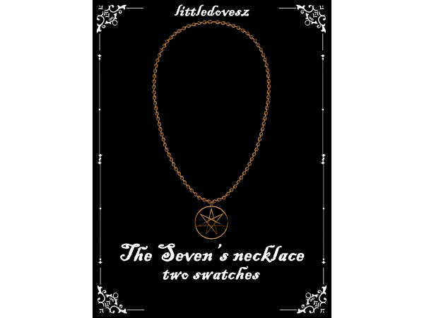 Sims 4 The Seven’s Necklace by littledovesz