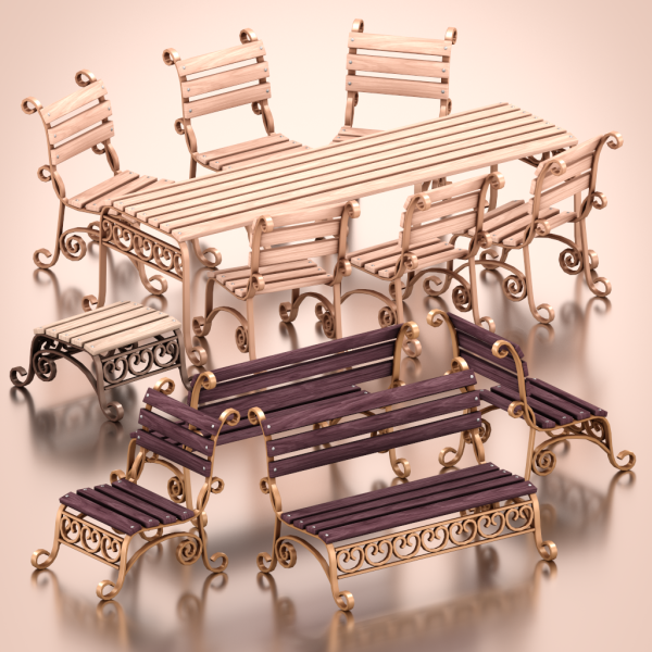 Alpha 4w25 Royal Elegance Furniture Set by 4w25 - The Sims 4 Custom Content