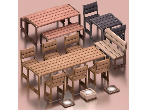 Mix 4w25 Simple Classics Furniture Set - The Sims 4 Custom Content