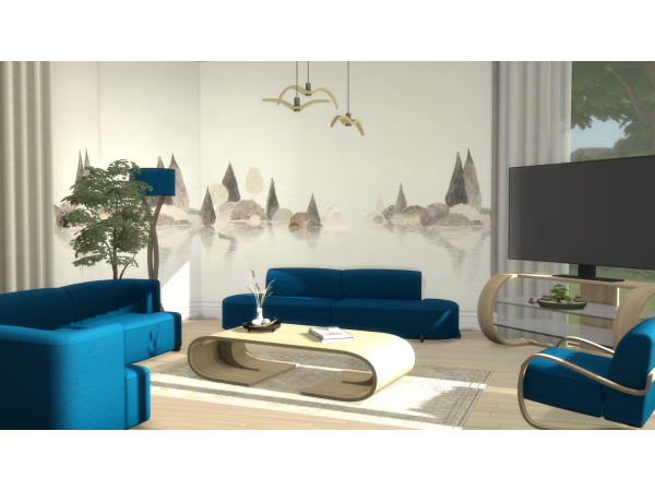 Alpha Wave Wallpaper - The Sims 4 Custom Content
