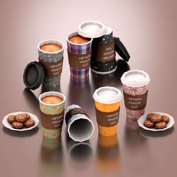 Mix 4w25 Coffee Break Prop Set by 4w25 - The Sims 4 Custom Content