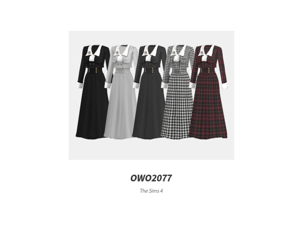 Maxis Match OWO2077 Classic Lady A Line Skirt Suit - The Sims 4 Custom Content