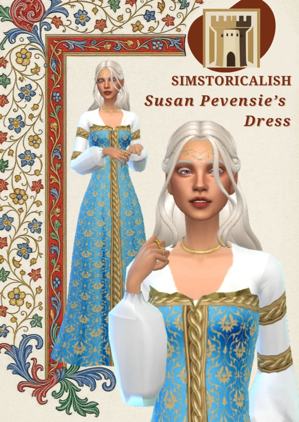 Mix [Simstoricalish] Susan Pevensie's Dress by simsfinds - The Sims 4 Custom Content