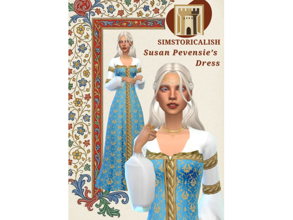 Mix [Simstoricalish] Susan Pevensie's Dress - The Sims 4 Custom Content