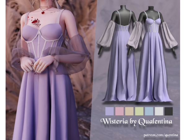 Alpha Wisteria by quentina - The Sims 4 Custom Content