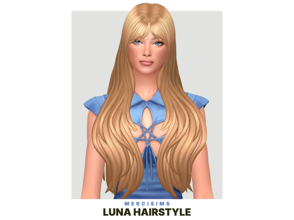 Sims 4 Luna Hairstyle by mercisims
