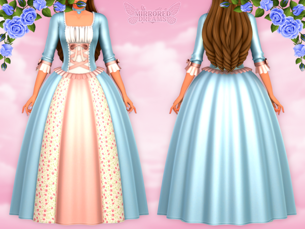 Mix Barbie The Princess and the Pauper Erika's Dress and Heart Necklace - The Sims 4 Custom Content