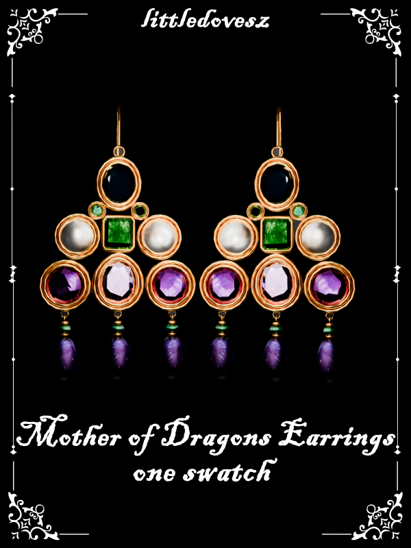 Alpha Mother of Dragons Earrings by simsfinds - The Sims 4 Custom Content