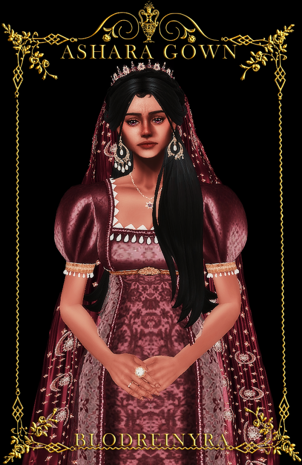 Mix Ashara Gown by simsfinds - The Sims 4 Custom Content