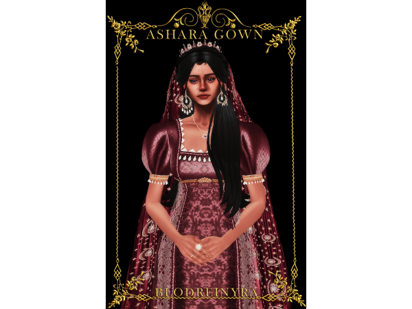 Mix Ashara Gown by blodreinyra - The Sims 4 Custom Content