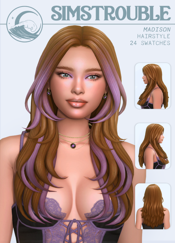 Maxis Match Madison Hairstyle Set by simsfinds - The Sims 4 Custom Content