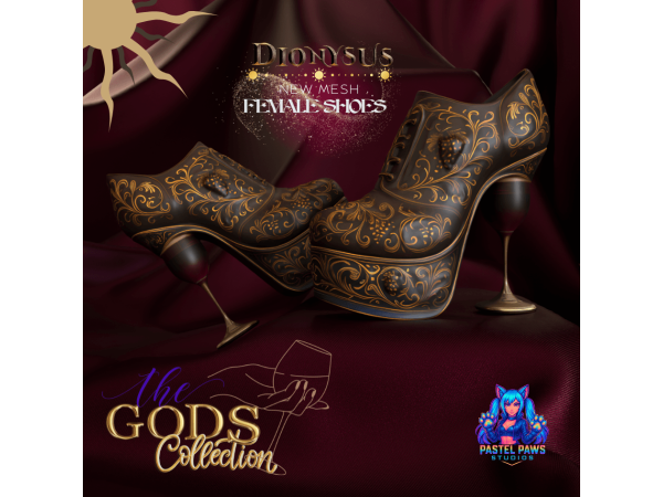 Alpha Dionysus (Boots) by PastelPaws - The Sims 4 Custom Content