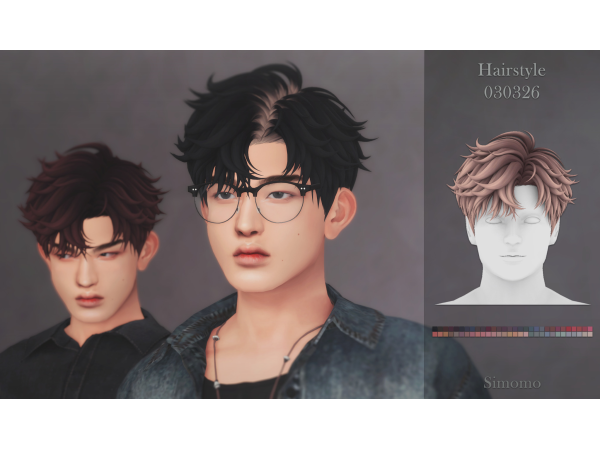 Maxis Match Hairstyle 030326 by simomo - The Sims 4 Custom Content