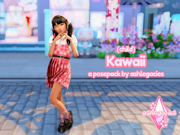 Mix Kawaii (Child) Posepack - The Sims 4 Custom Content