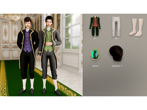 Alpha KING'S COURTIER SET - The Sims 4 Custom Content