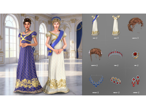 Alpha QUEEN'S SET PART 2 - The Sims 4 Custom Content