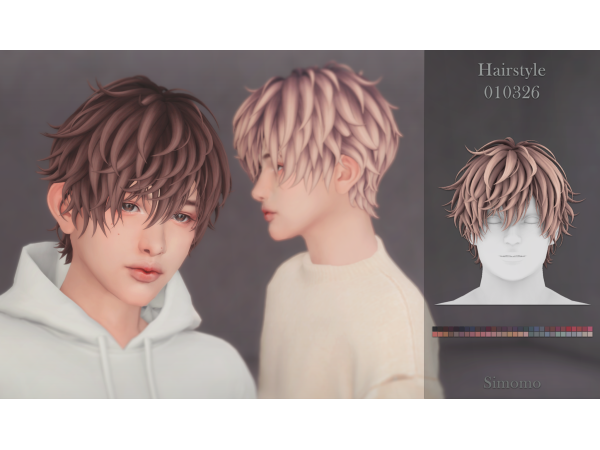 Maxis Match hairstyle 010326 by simomo - The Sims 4 Custom Content