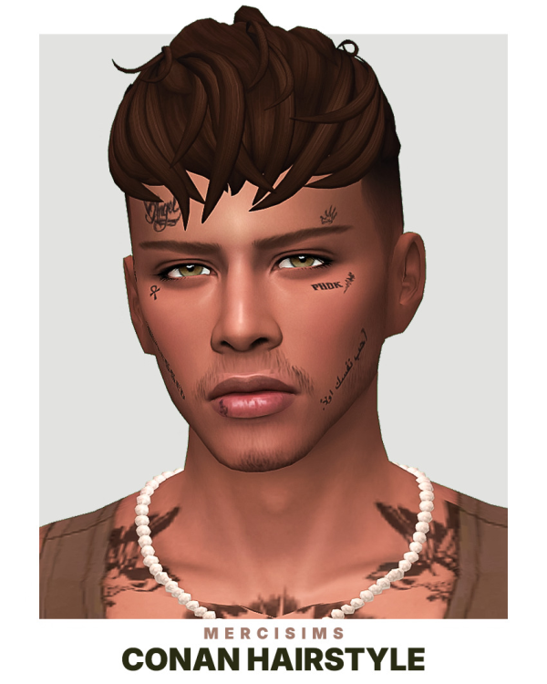 Maxis Match Conan Hairstyle by simsfinds - The Sims 4 Custom Content