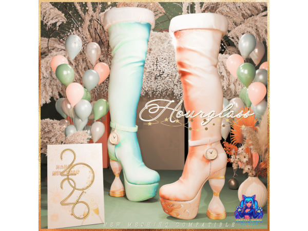 Alpha Hourglass Thigh Highs by PastelPaws - The Sims 4 Custom Content