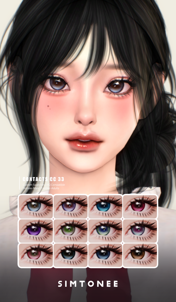 Mix Simtonee Eye Contacts 33 by simsfinds - The Sims 4 Custom Content