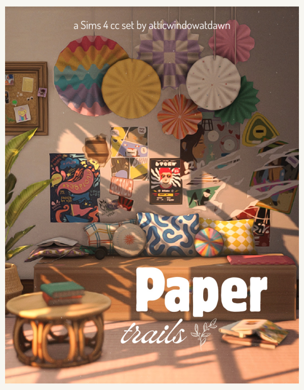 Maxis Match Paper Trails by simsfinds - The Sims 4 Custom Content