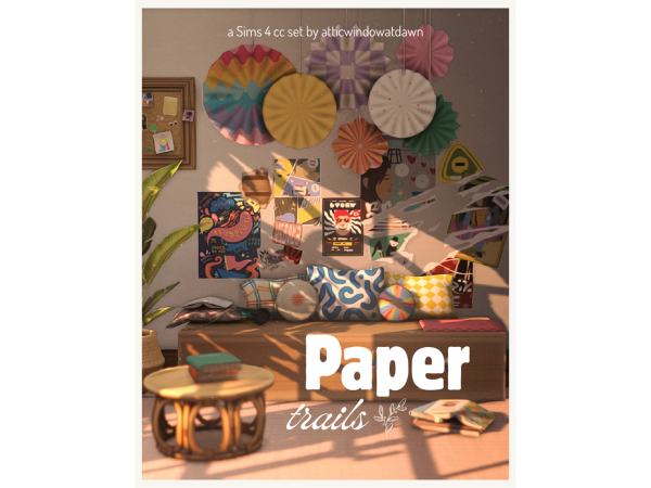 Maxis Match Paper Trails by atticwindowatdawn - The Sims 4 Custom Content