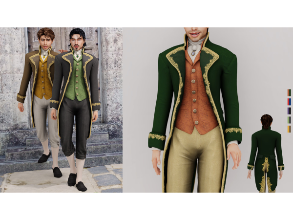 Alpha ROYAL COURTIER JACKET - The Sims 4 Custom Content