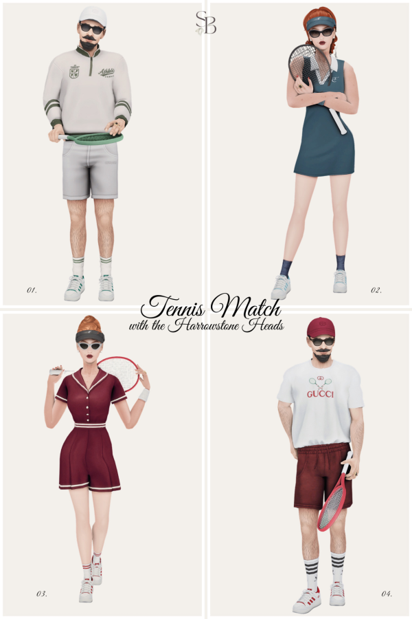 Mix 𝑻𝒆𝒏𝒏𝒊𝒔 𝑴𝒂𝒕𝒄𝒉 𝒘𝒊𝒕𝒉 𝒕𝒉𝒆 𝑯𝒂𝒓𝒓𝒐𝒘𝒔𝒕𝒐𝒏𝒆 𝑯𝒆𝒂𝒅𝒔 by simsfinds - The Sims 4 Custom Content