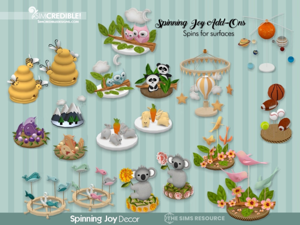 Mix Spinning Joy Table Decor - The Sims 4 Custom Content