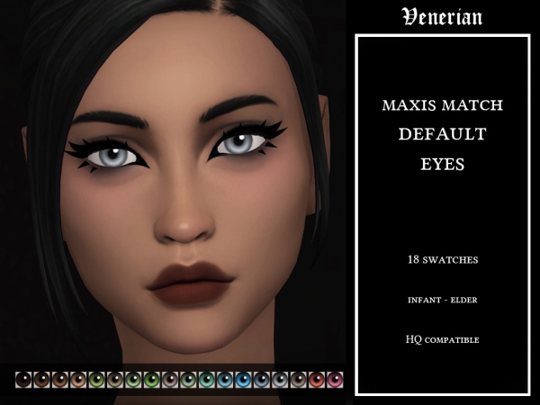 Maxis Match Maxis Match Default Eyes (Override) by Venerian - The Sims 4 Custom Content