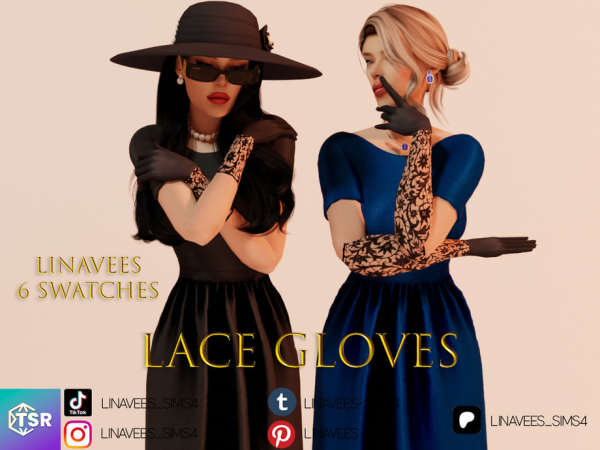 Alpha AMALIA LACE GLOVES by thesimsresource - The Sims 4 Custom Content