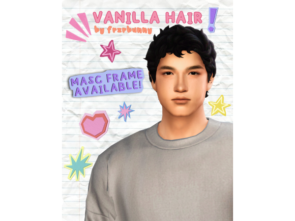 Maxis Match FRZRBUNNY VANILLA HAIR - The Sims 4 Custom Content