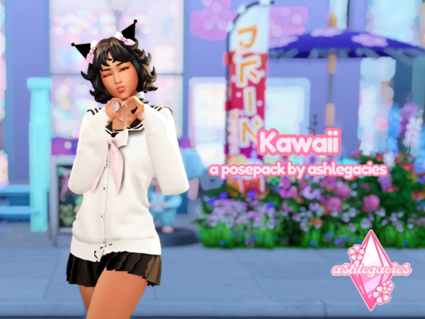 Mix Kawaii Posepack - The Sims 4 Custom Content