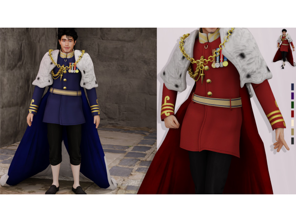 Alpha KINGS MANTLE JACKET - The Sims 4 Custom Content