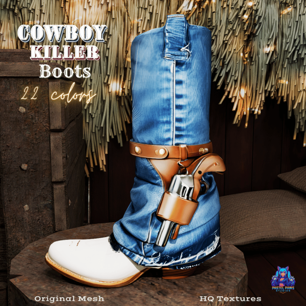 Alpha Cowboy Killer Boots by simsfinds - The Sims 4 Custom Content