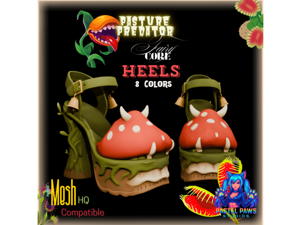 Alpha Pasture Predator Heels by PastelPaws - The Sims 4 Custom Content