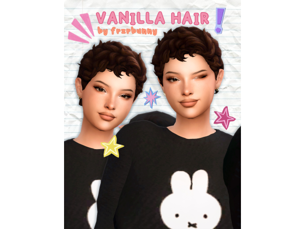 Maxis Match FRZRBUNNY VANILLA HAIR - The Sims 4 Custom Content