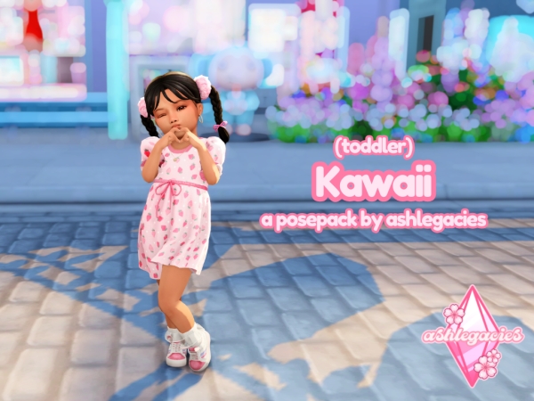 Mix Kawaii (Toddler) Posepack - The Sims 4 Custom Content