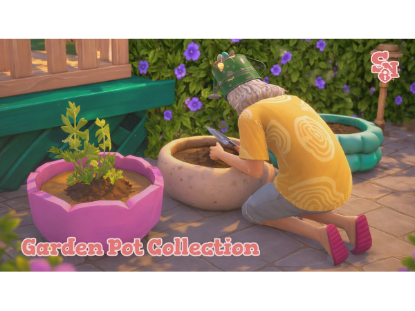 Maxis Match Candy Garden Pots Collection by simsfinds - The Sims 4 Custom Content