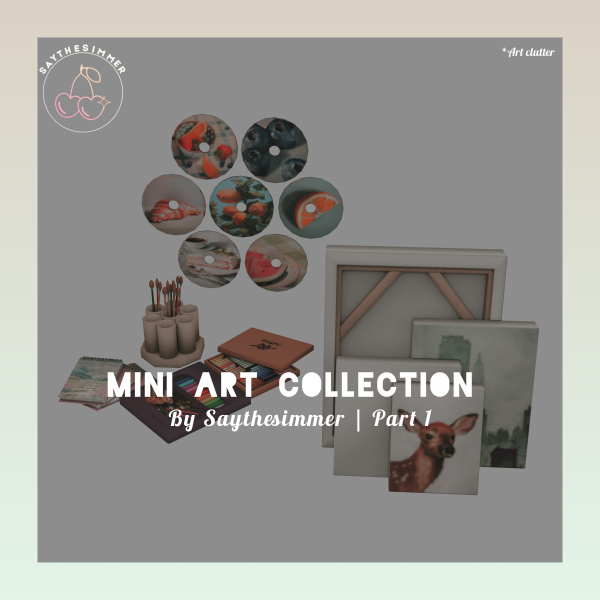 Mix Mini Art Collection by simsfinds - The Sims 4 Custom Content