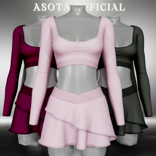 Alpha [ASOTA OFFICIAL] Sadie Outfit by asotaofficial - The Sims 4 Custom Content