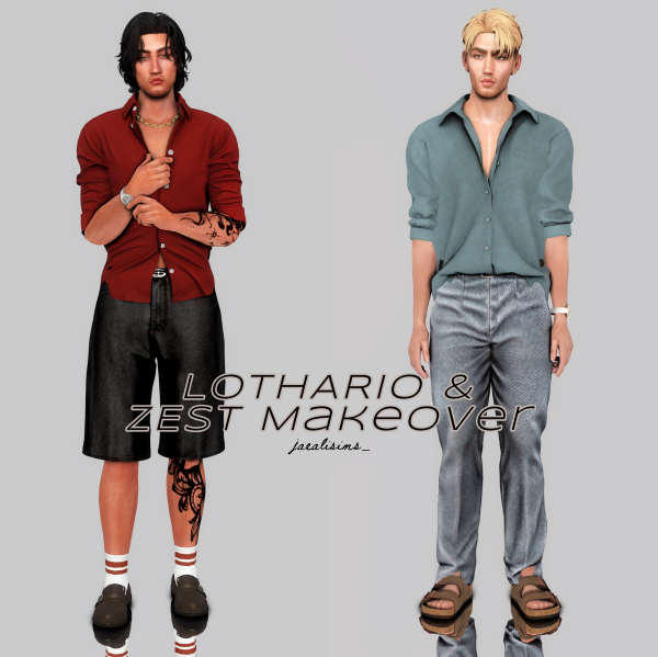 Mix Townie makeover Lothario Zest by simsfinds - The Sims 4 Custom Content