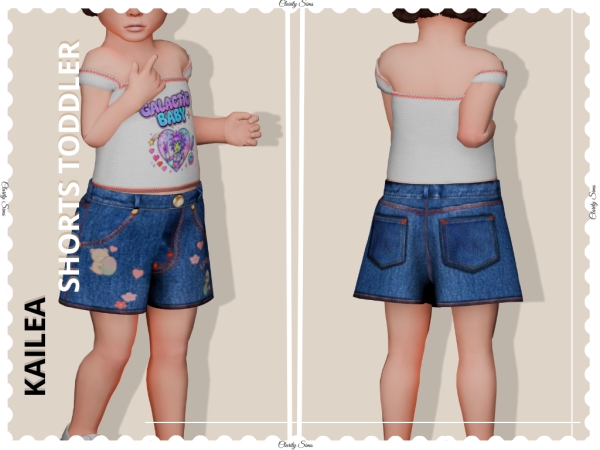 Alpha Kailea Shorts Toddler - The Sims 4 Custom Content