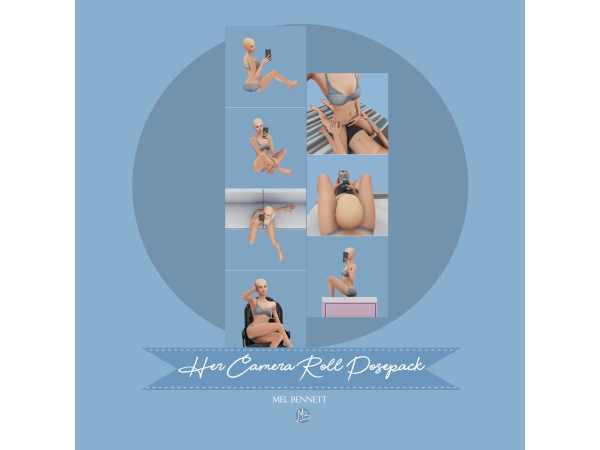 Mix Her Camera Roll Posepack - The Sims 4 Custom Content