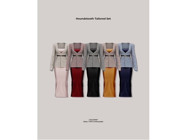 [cocomint] Houndstooth Tailored Set
