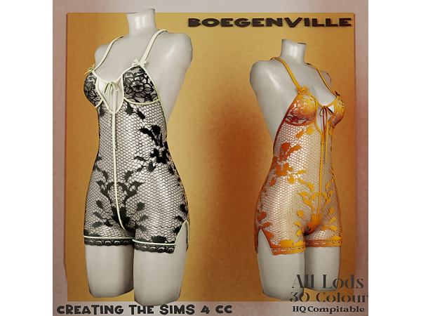 Alpha Boe_Octaria Jumpuit Lace - The Sims 4 Custom Content