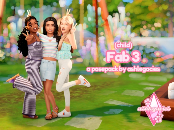 Mix Fab 3 (Child) Posepack - The Sims 4 Custom Content