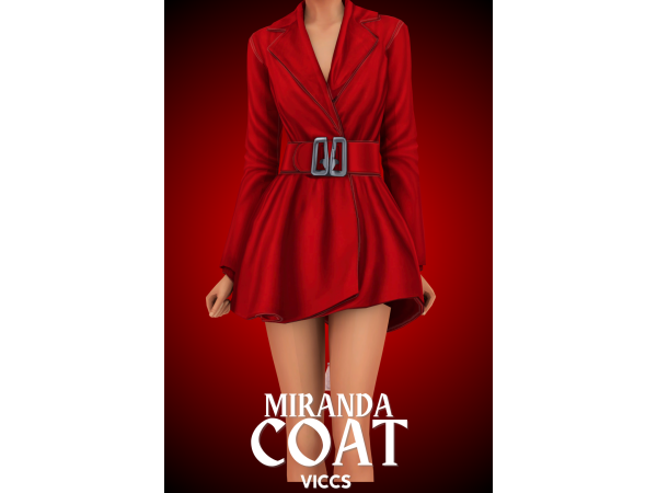 Maxis Match VICCS_MIRANDA COAT (TEEN ELDER) - The Sims 4 Custom Content