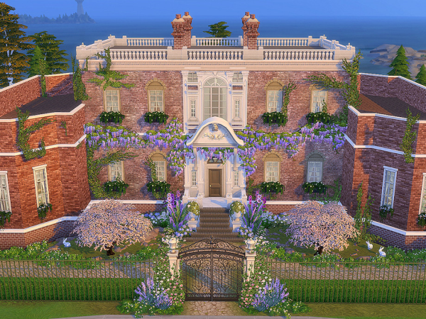 Maxis Match Whispering Falls Manor inspired (NoCC) by thesimsresource - The Sims 4 Custom Content