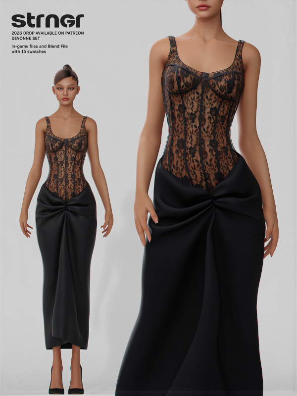 Alpha Devonne Set by stranger - The Sims 4 Custom Content